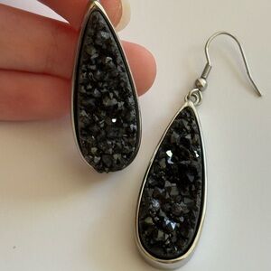 Elegant Black Crystal Earrings
